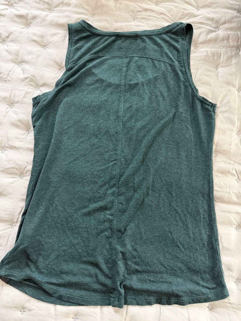 Prana Dark Forest Green Scoop Neck Pocket Tank - Picture 3 of 3